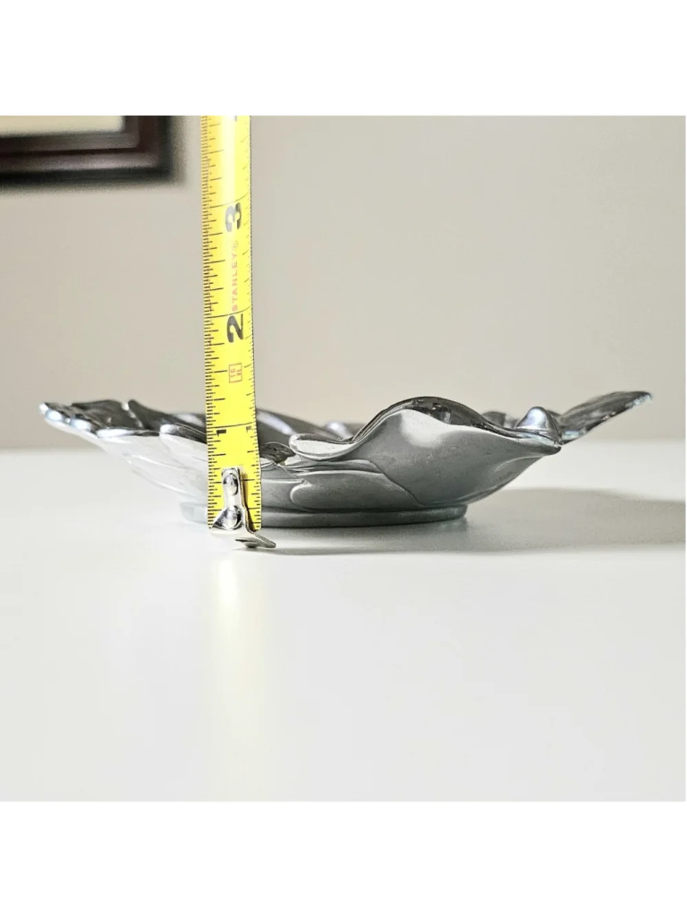 Vintage Fitz and Floyd Metal Artichoke Shaped Serving Dish Bowl Trinket Tray 7